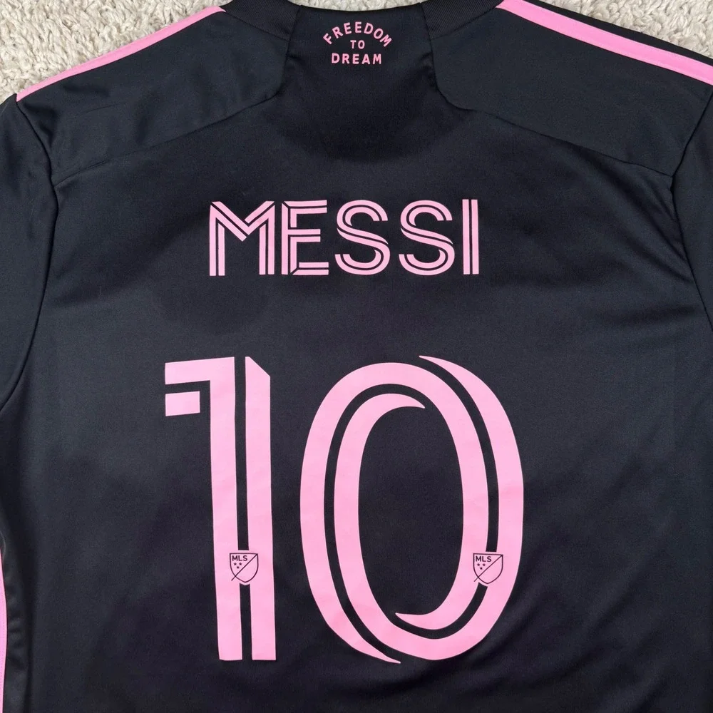 Adidas Inter Miami CF Messi Jersey Men Large Black Pink Away Kit La Noche